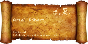 Antal Róbert névjegykártya