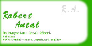 robert antal business card